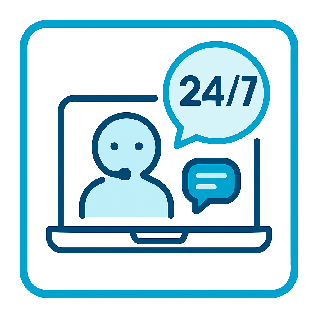 Spezialisierte VCoaches rund um die Uhr per Chat erreichbar